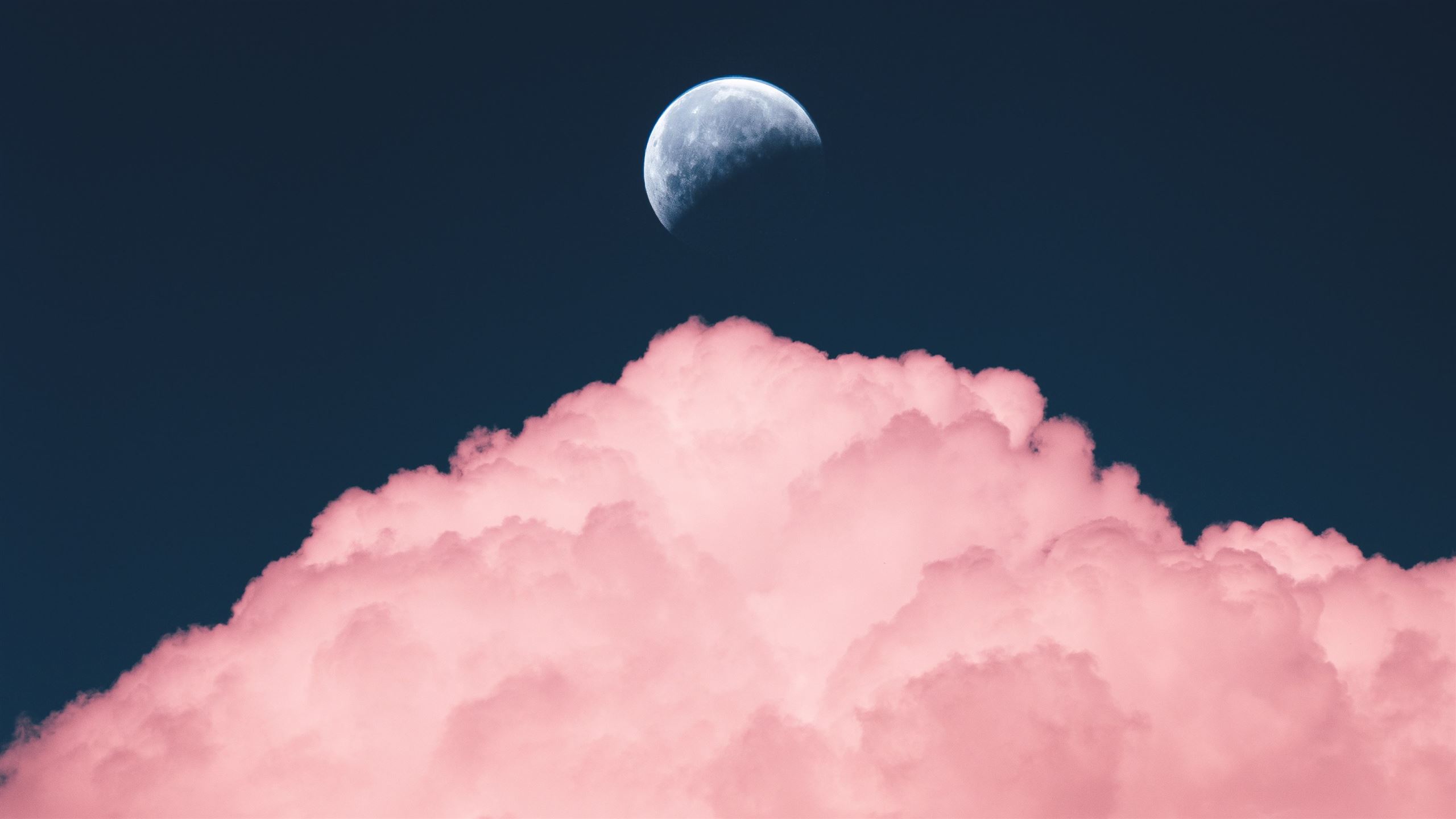 aesthetic purple color of moon MacBook Air Wallpaper